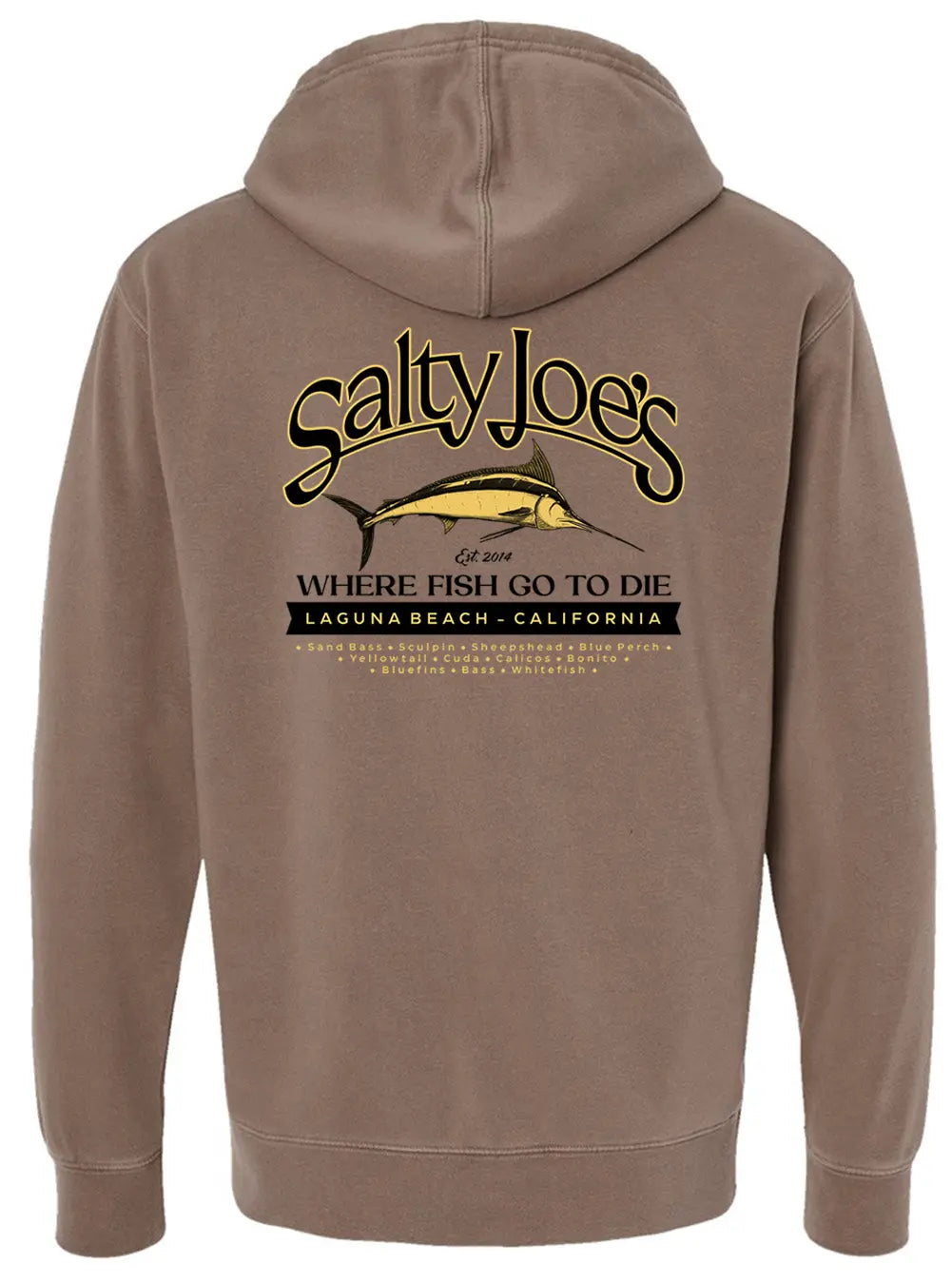 Salty Joe's Fish Count Pigment-Dyed Hoodie