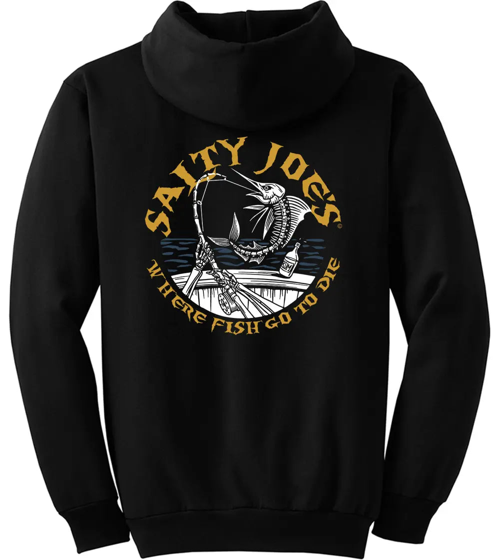 Salty Joe s Rum N Bones Fishing Hoodie