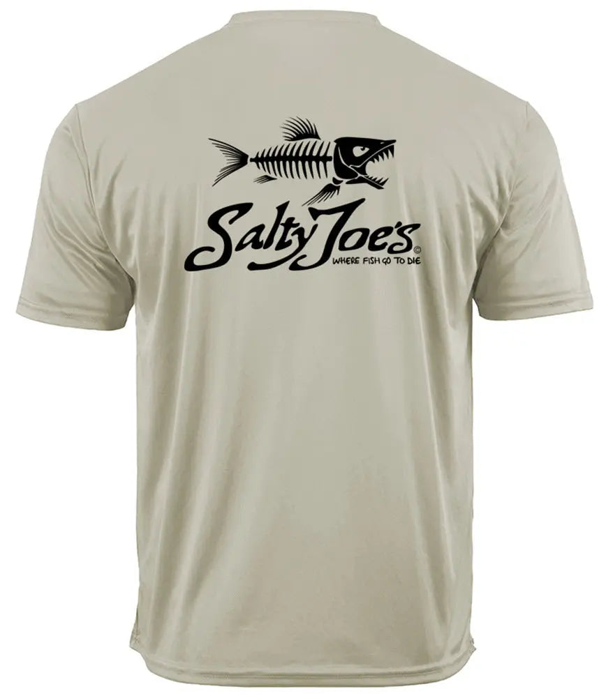 Salty Joe's Skeleton Fish Graphic Workout Tee