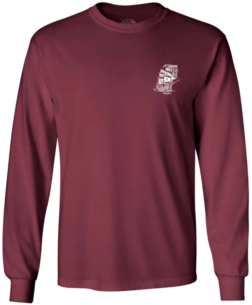 Salty Joe's Skeleton Ship Long Sleeve Tee