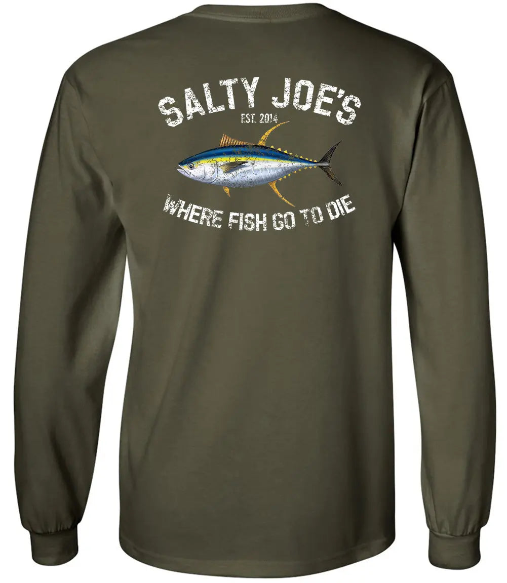 Tuna Fishing Shirt – Neck Gaiter & Hoodie – Salty Dog Fishing Apparel