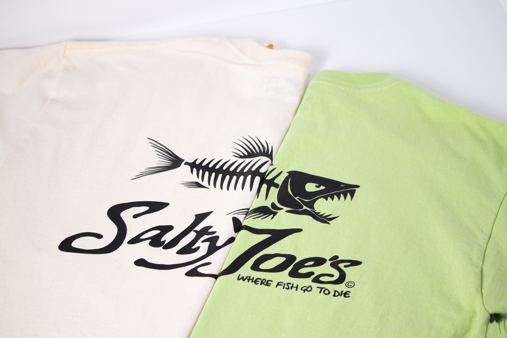 This is a cool picture of two of our favorite fishing t shirts.