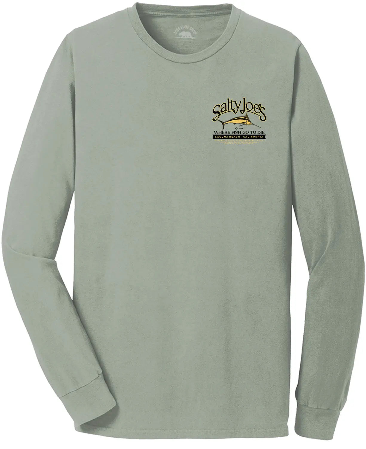 Salty Joe's Fish Count Beach Wash® Garment Dyed Long Sleeve Tee