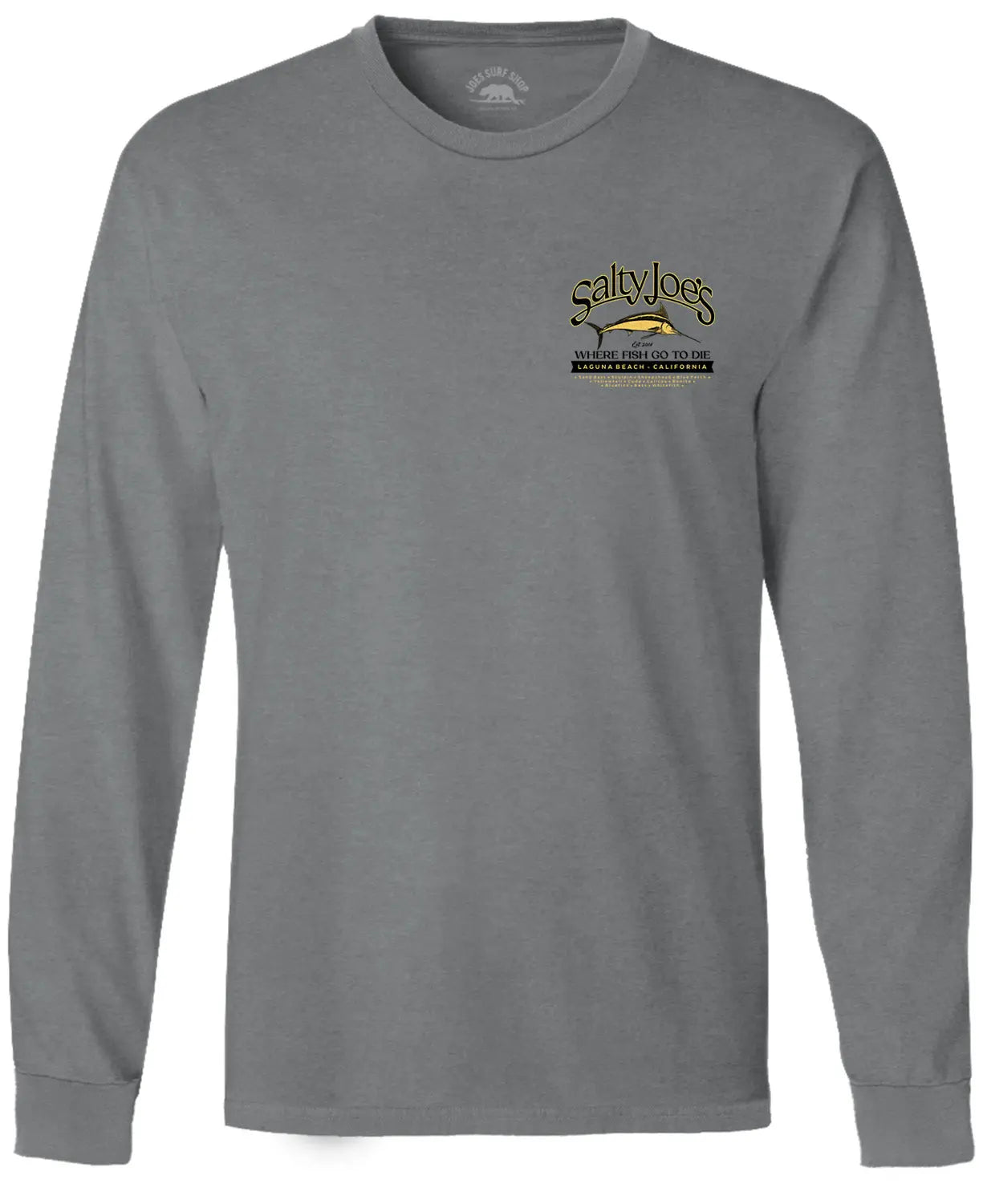 Salty Joe's Fish Count Beach Wash® Garment Dyed Long Sleeve Tee