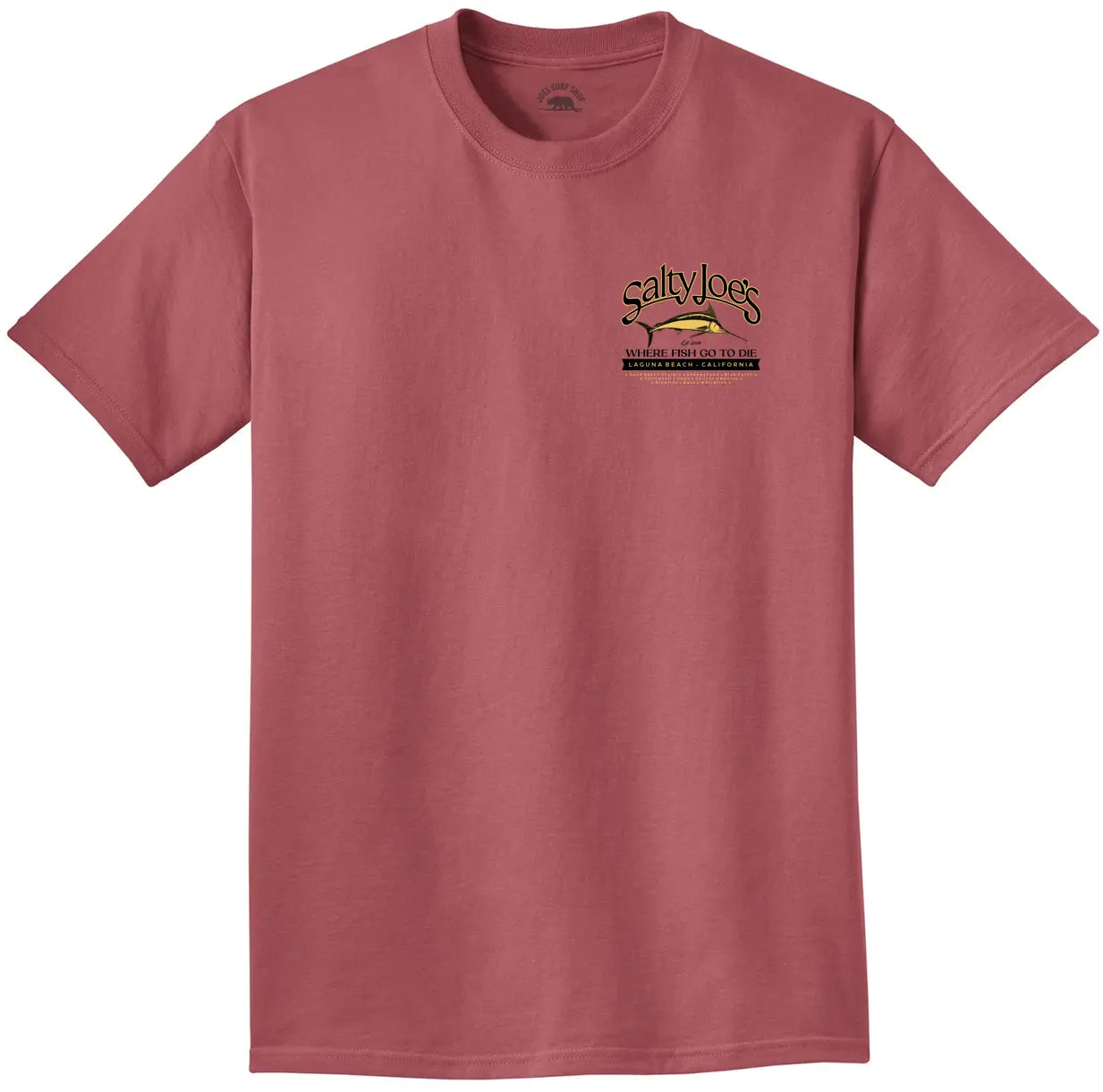 Salty Joe's Fish Count Logo Beach Wash® Garment Dyed Tee