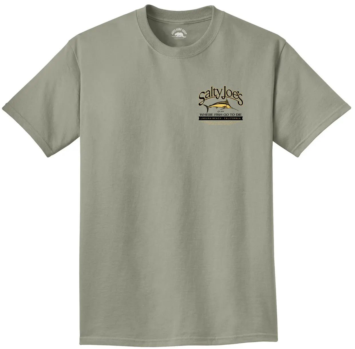 Salty Joe's Fish Count Logo Beach Wash® Garment Dyed Tee