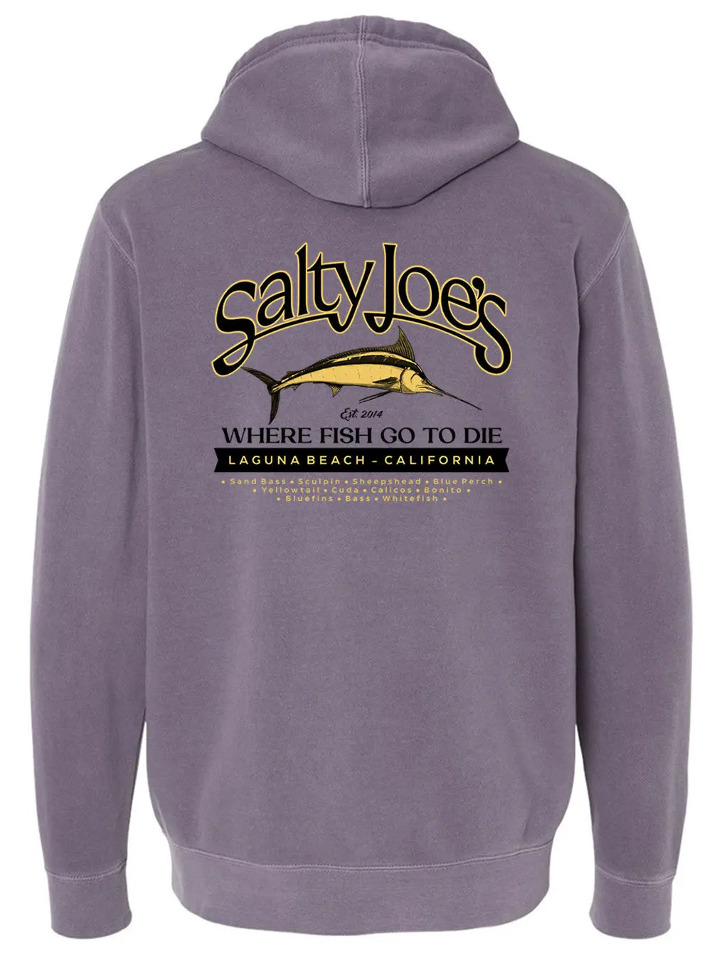 Salty Joe's Fish Count Pigment-Dyed Hoodie