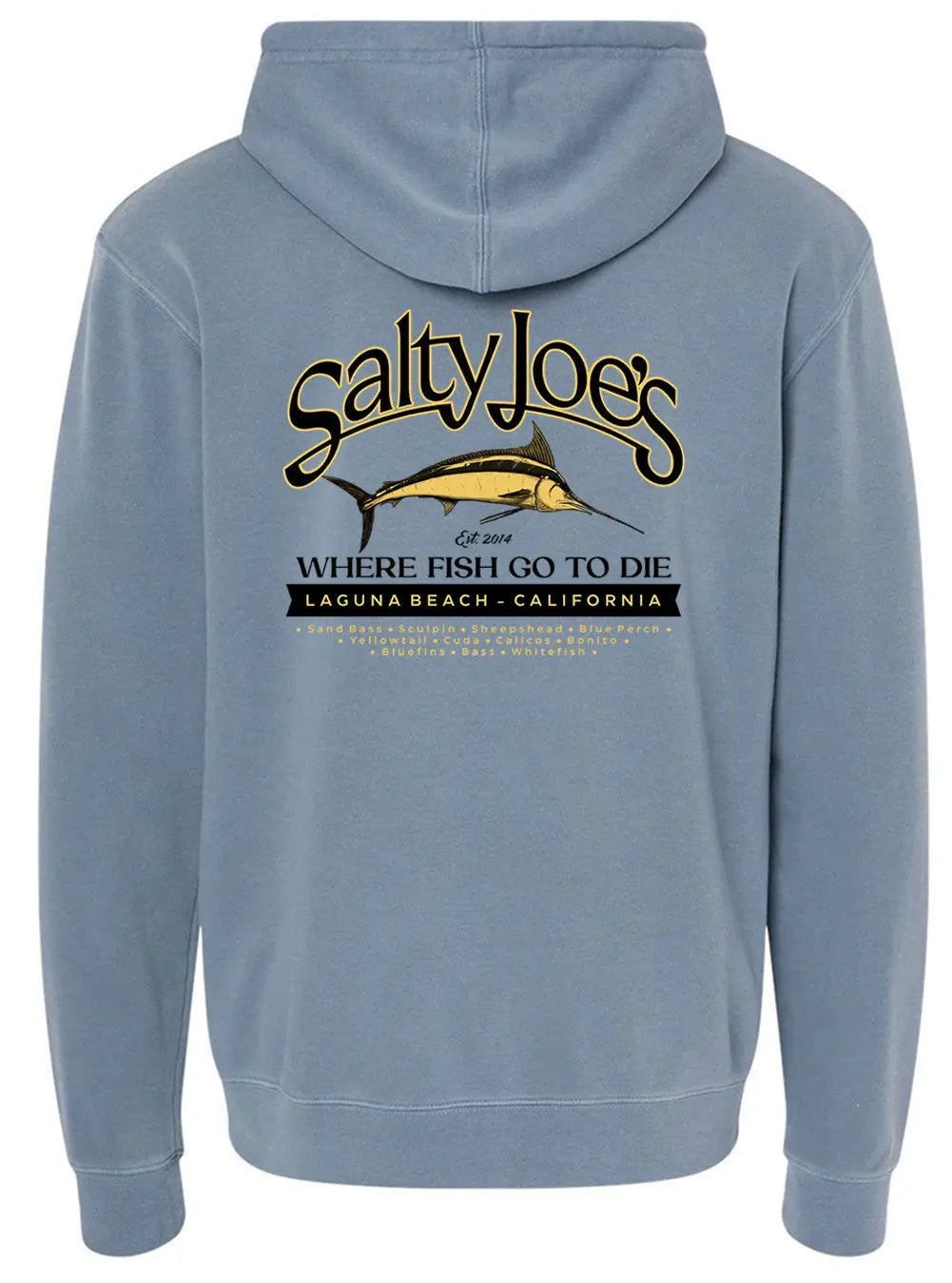Salty Joe's Fish Count Pigment-Dyed Hoodie