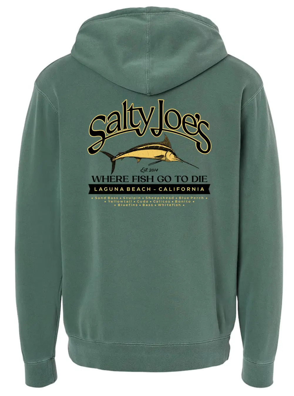 Salty Joe's Fish Count Pigment-Dyed Hoodie