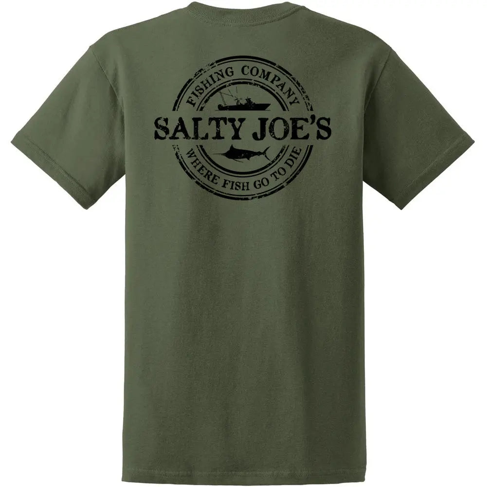 Fishing T Shirts | Salty Joe's Fishing Co. Tee Medium / Olive
