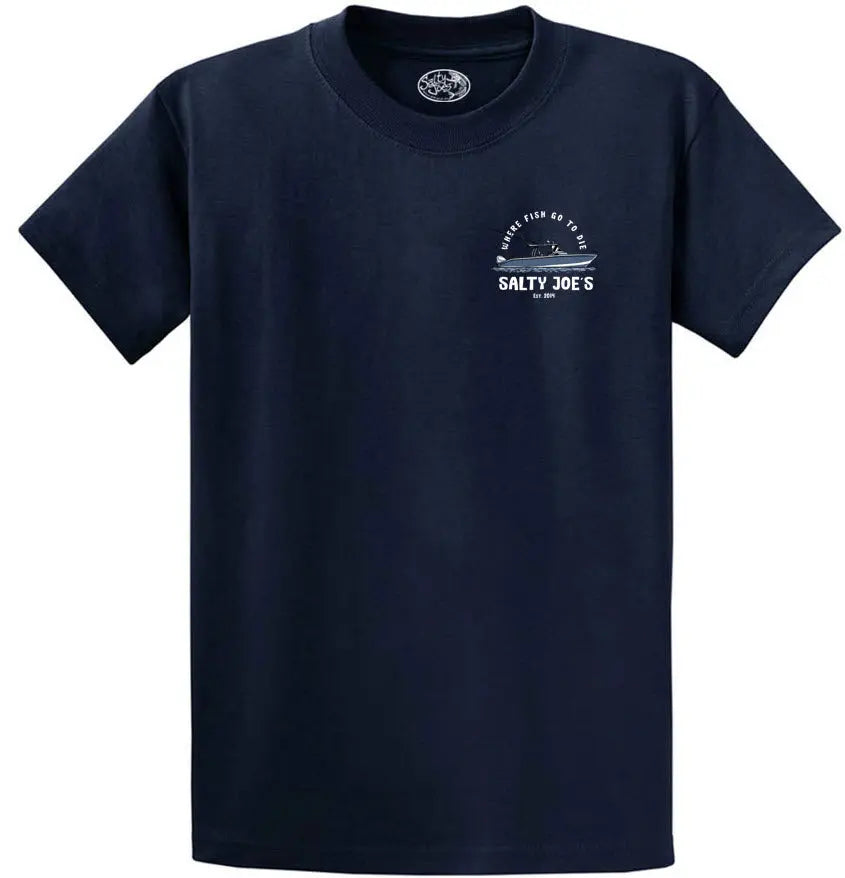 Salty Joe's Fishing Logo Heavyweight Cotton Tee