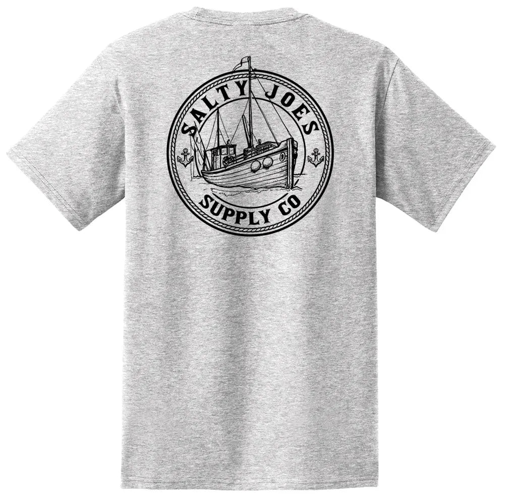 Salty Joe's Fishing Trawler Heavyweight Pocket Tee