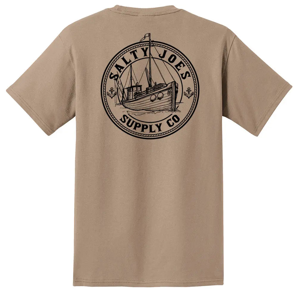 Salty Joe's Fishing Trawler Heavyweight Pocket Tee