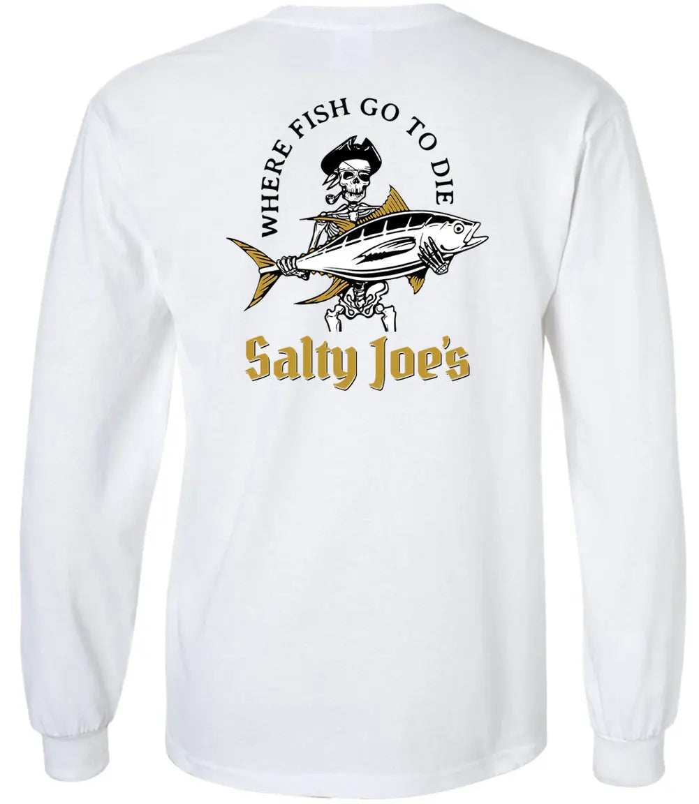 Salty Joe's Ol' Angler Long Sleeve Fishing T Shirt☠️