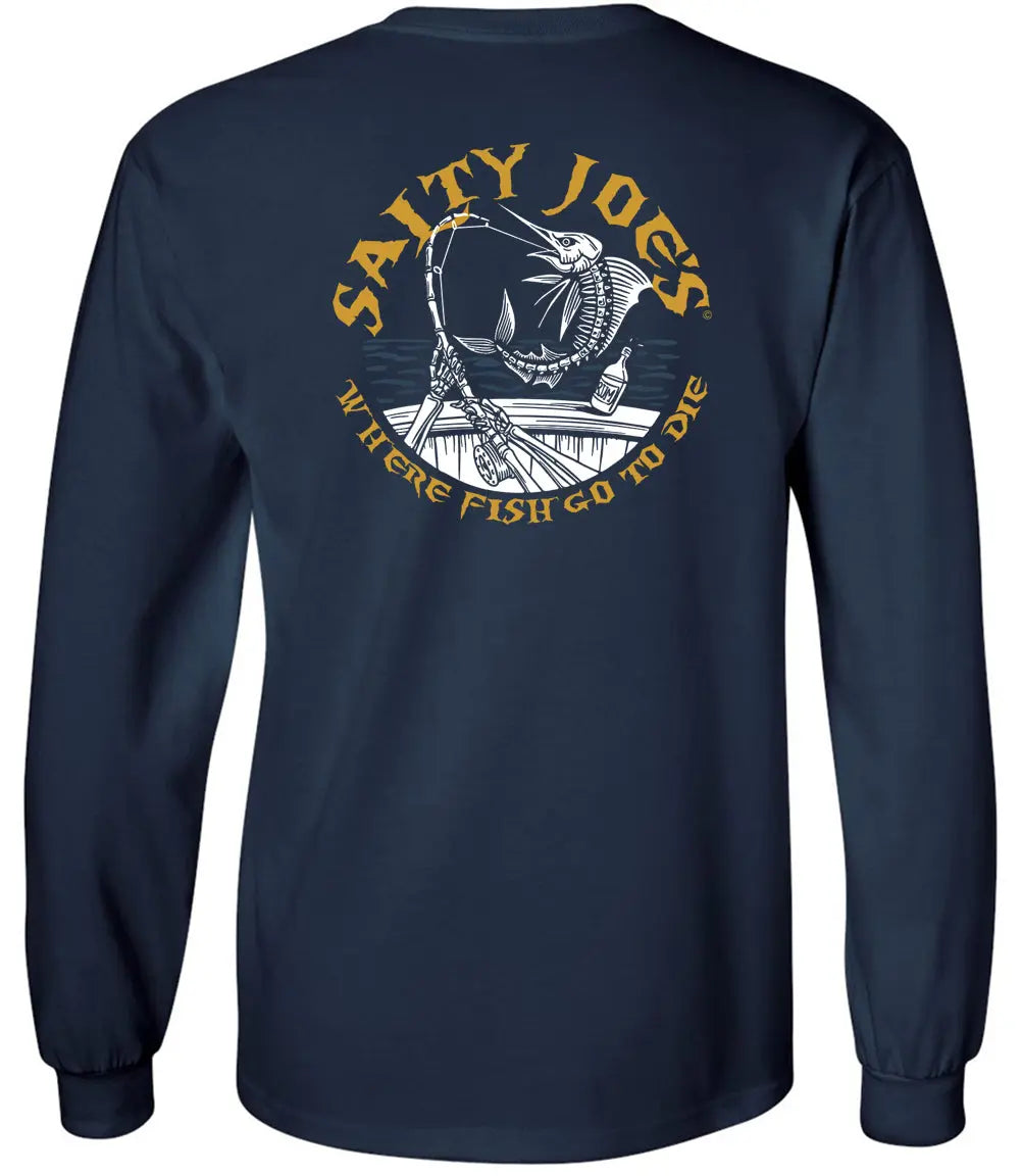 Salty Joe's Rum N' Bones Long Sleeve Fishing Shirt