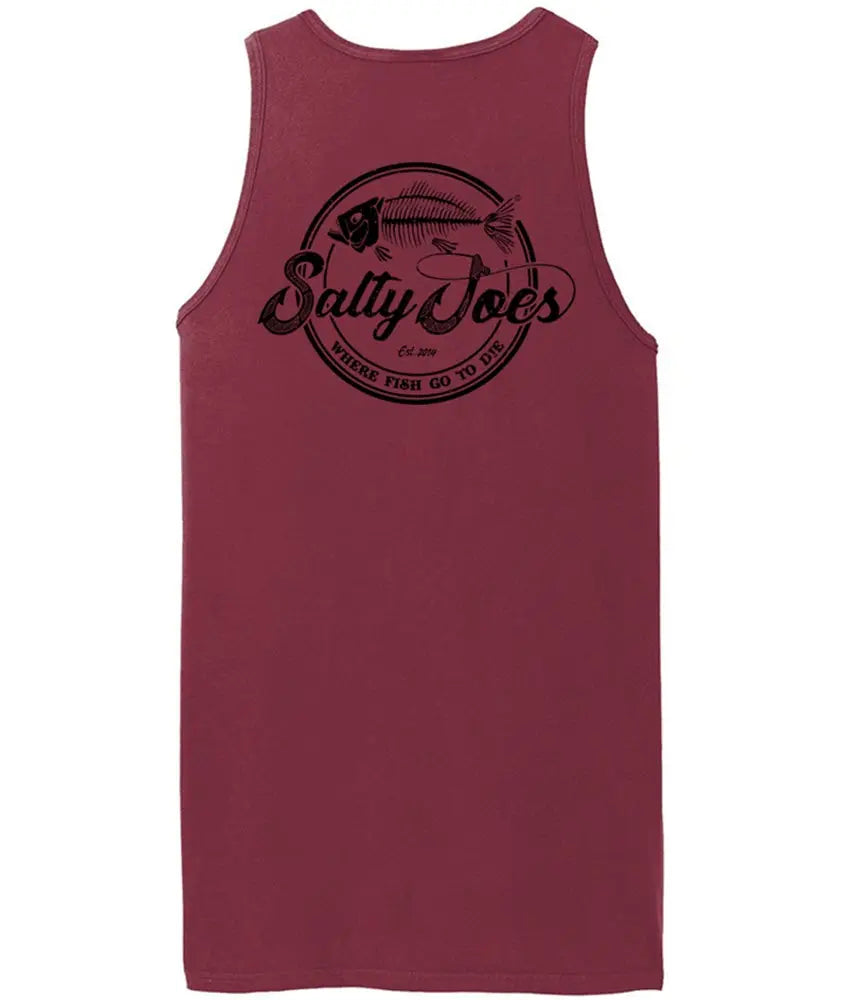 Salty Joe's Skeleton Hook Beach Wash® Garment-Dyed Tank Top