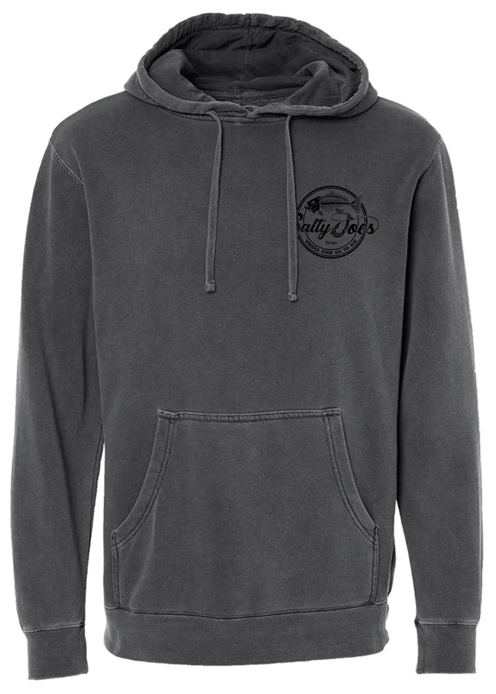 Salty Joe's Skeleton Hook Pigment-Dyed Fishing Hoodie