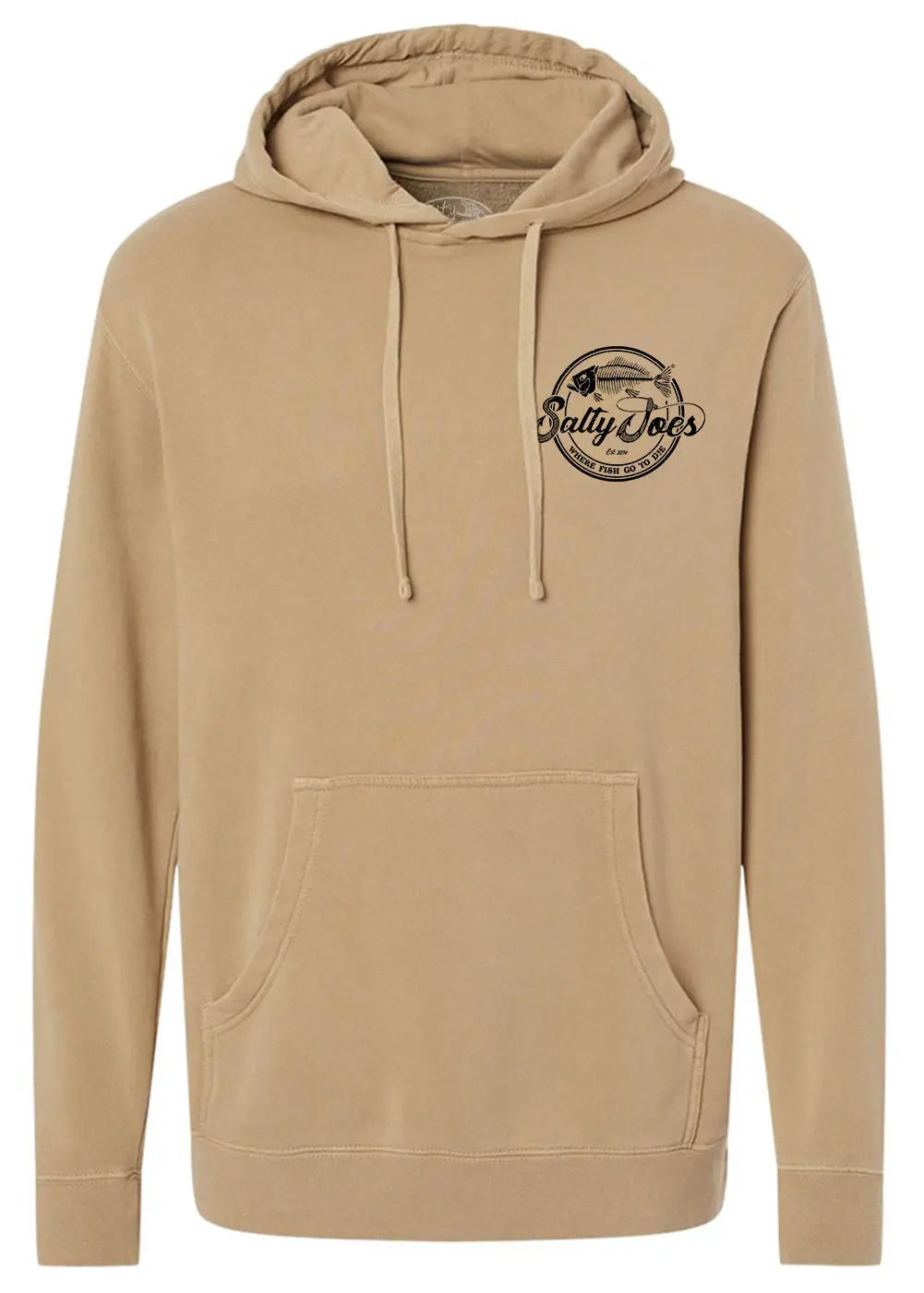 Salty Joe's Skeleton Hook Pigment-Dyed Fishing Hoodie