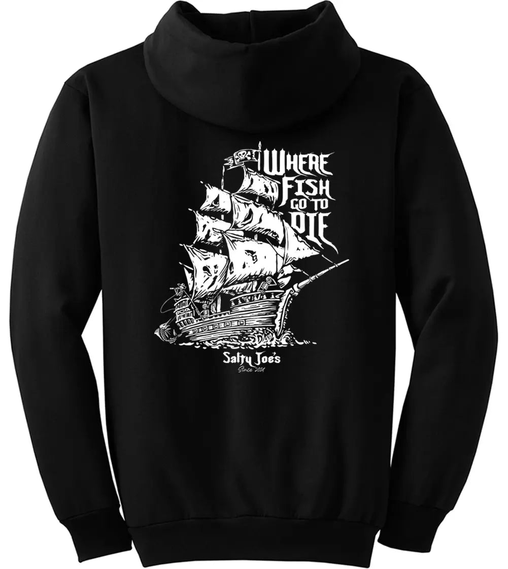 Salty Joe's Skeleton Ship Pullover Hoodie