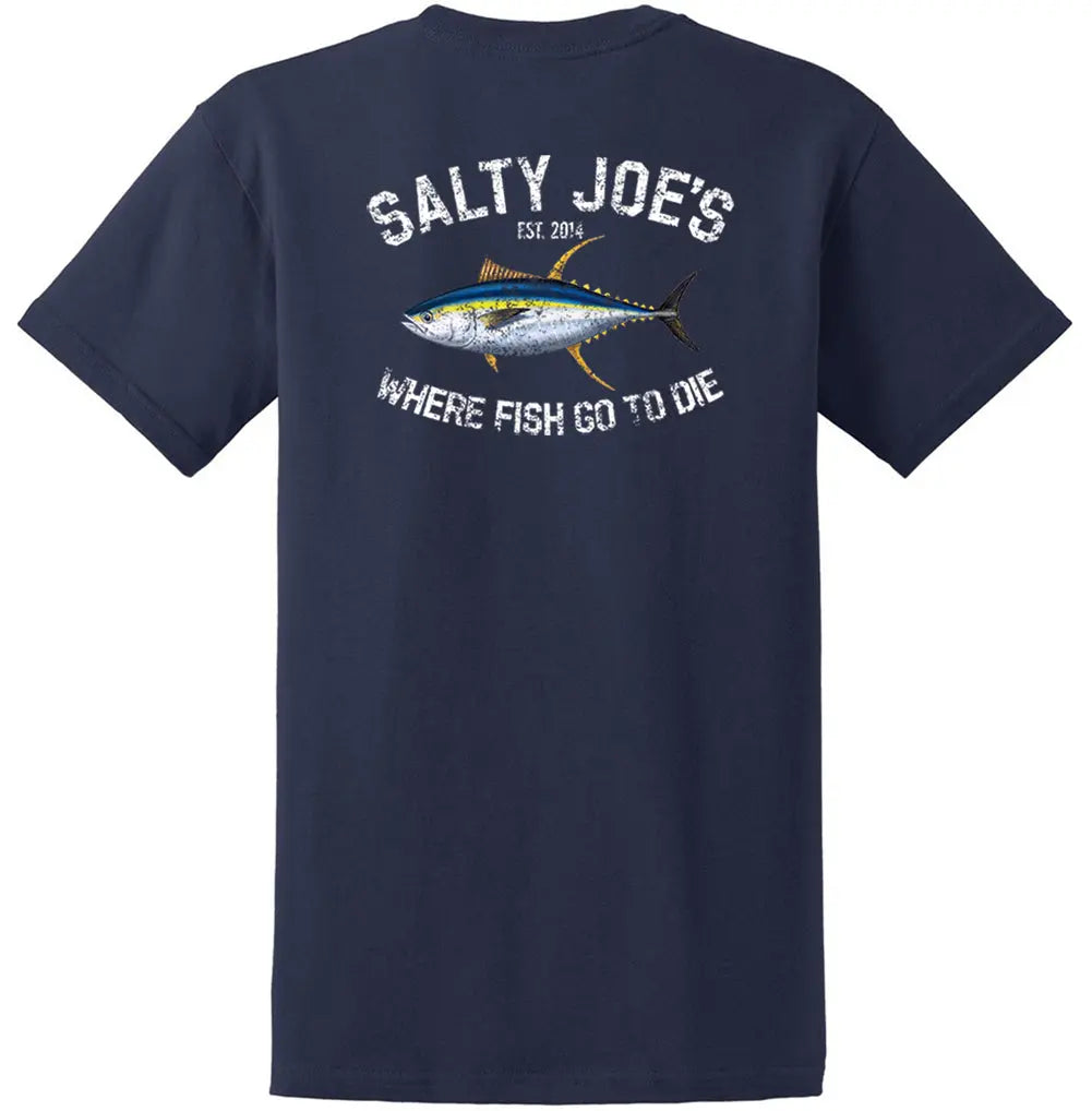Salty Joe's Tuna Long Sleeve Fishing T Shirt - Salty Joe's Small / Dark Green